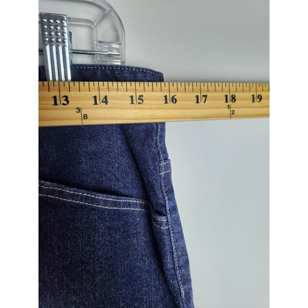 Levi's womens silvertab knee length denim skirt sz L Y2k 80's 90's preppy school - Picture 7 of 8